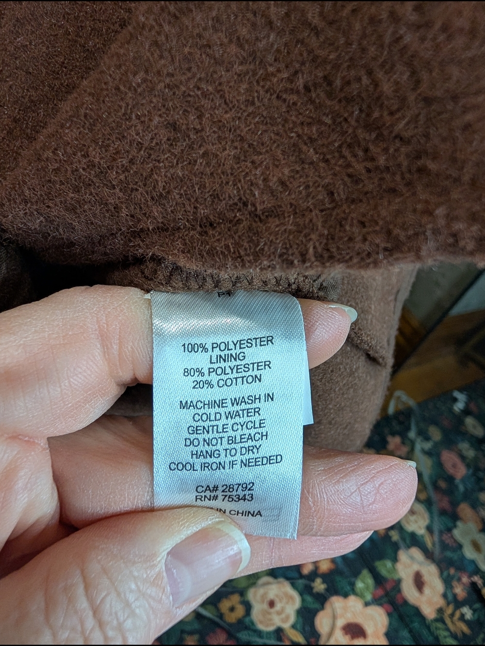 Joie Brown Fleece Button-Up Shacket - Picture 5 of 7
